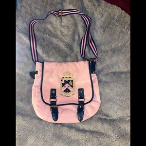 Juicy couture vintage Y2k baby pink velour messenger bag/purse